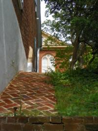 Old Salem, NC walkway with Old CarolinaÂ® handmade brick pavers